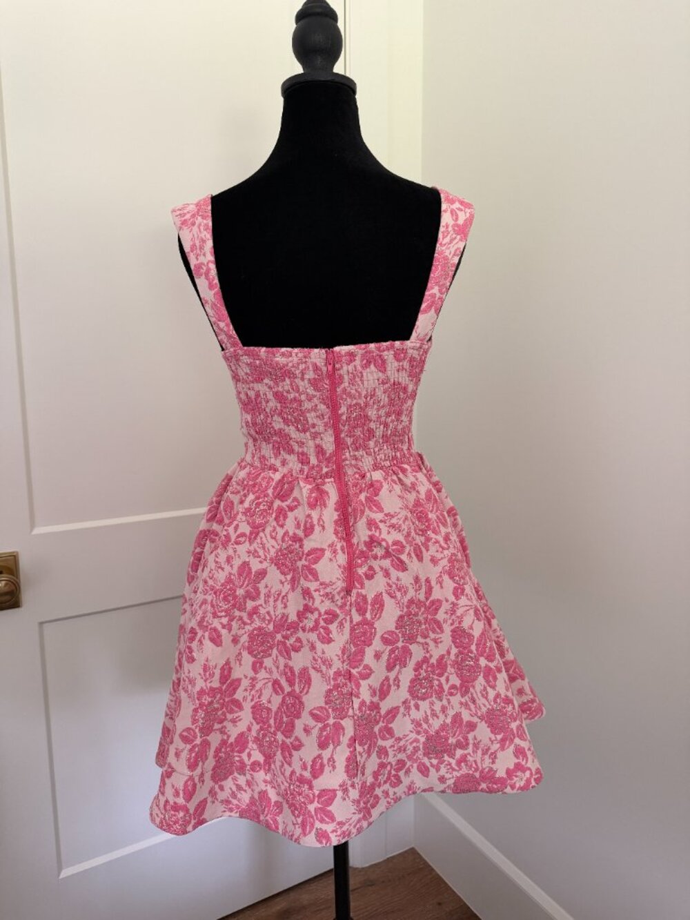Windsor Pink and Cream Floral Mini Dress - Picture 2 of 4
